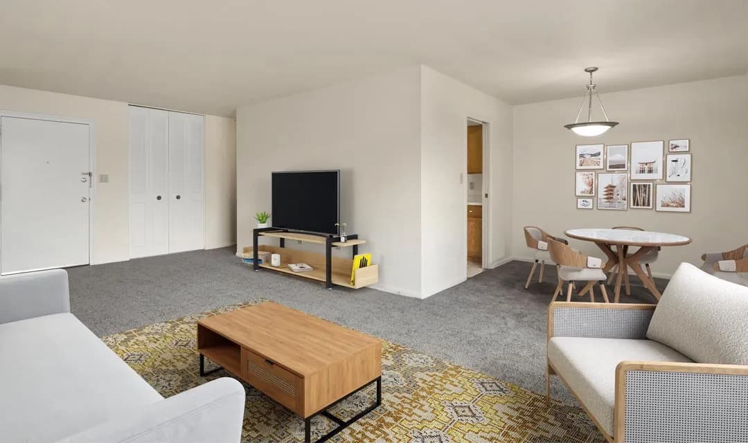 Living & Dining Area at Park Layne Apartments